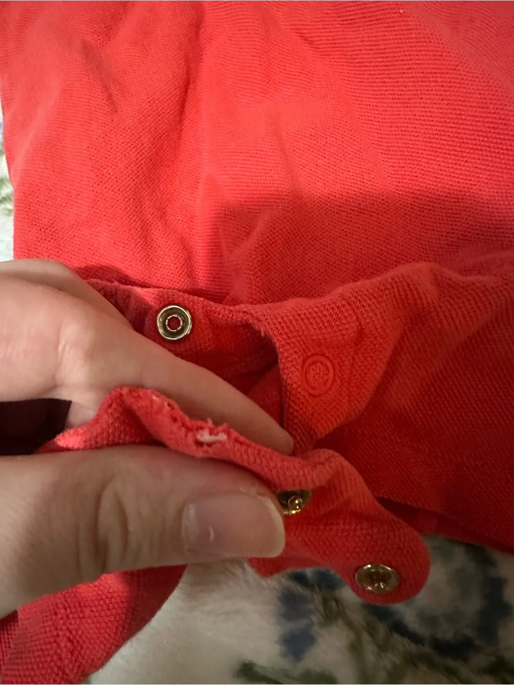 Ralph Lauren Baby 3M Red Polo Romper Plaid Collar One Piece